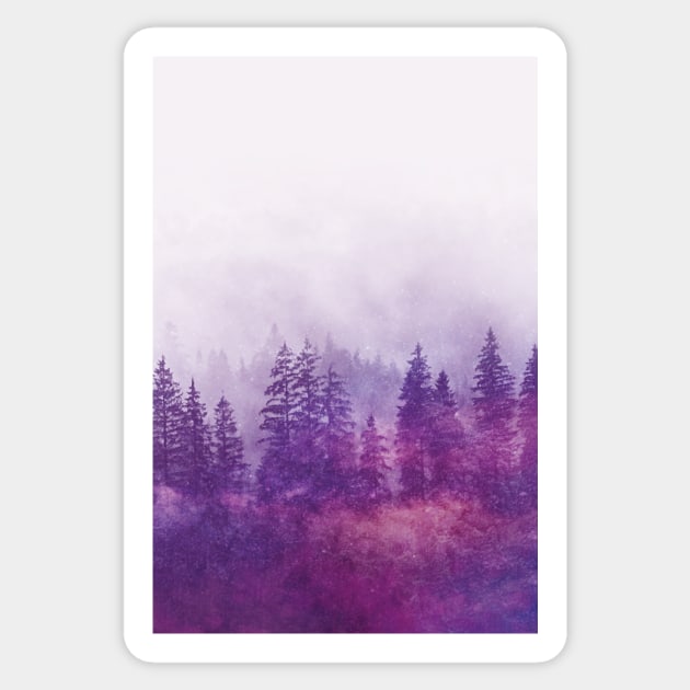 Purple Foggy Forest Sticker by Olex022